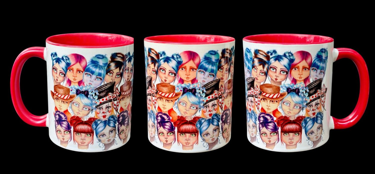 MUG - CUTE FUN FACE CROWD