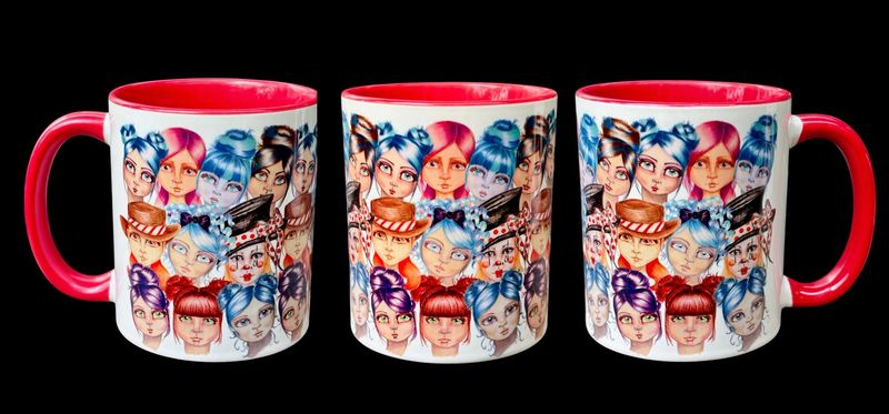 MUG - CUTE FUN FACE CROWD
