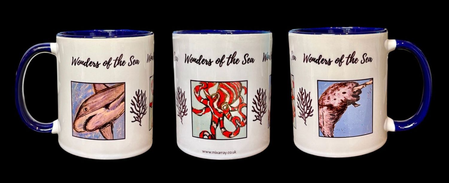 MUG - WONDERS OF THE SEA!! DOODLES v2