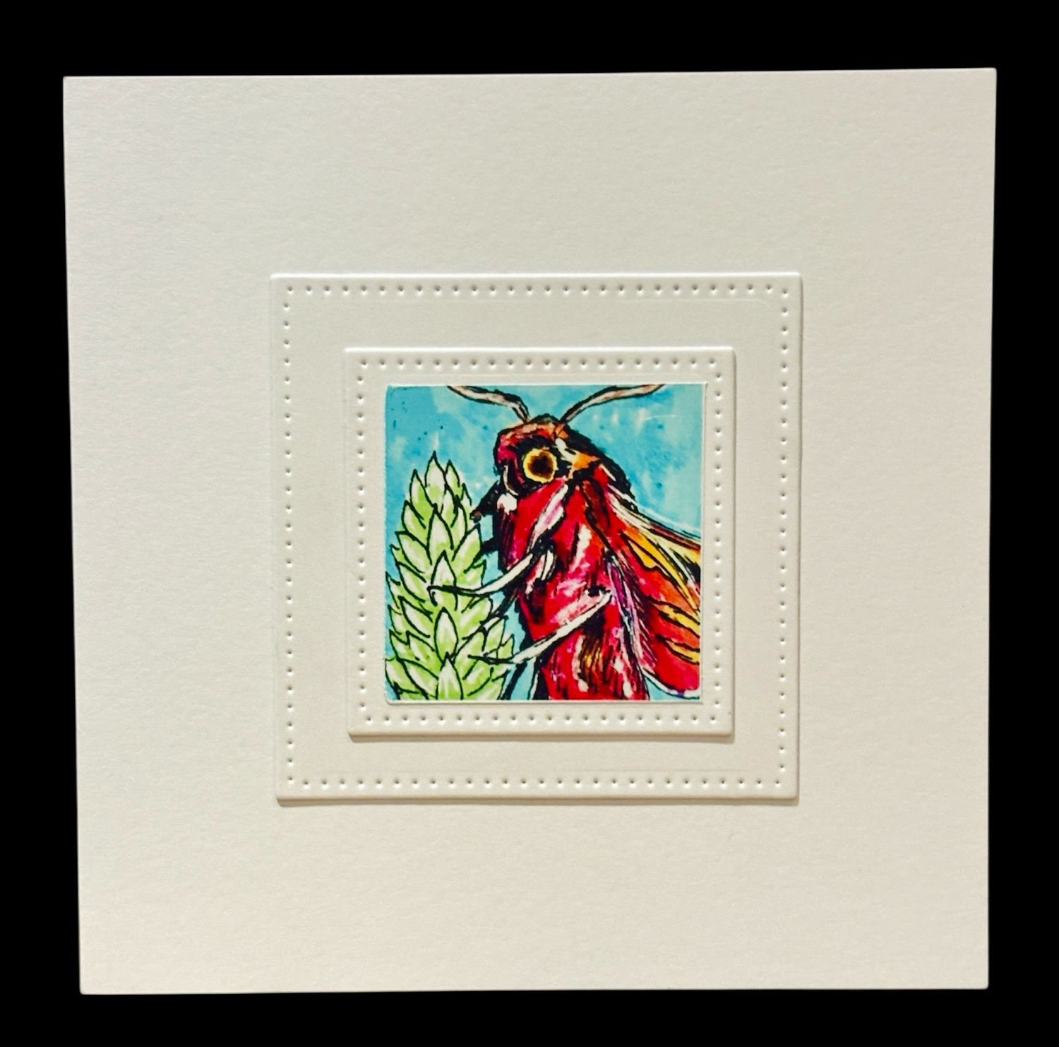 NOTECARD/ PINK ELEPHANT HAWK MOTH