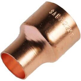 Copper straight Coupler Reducing 22mmx15mm