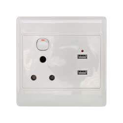 Redisson Wall Switch Socket Single 2USB