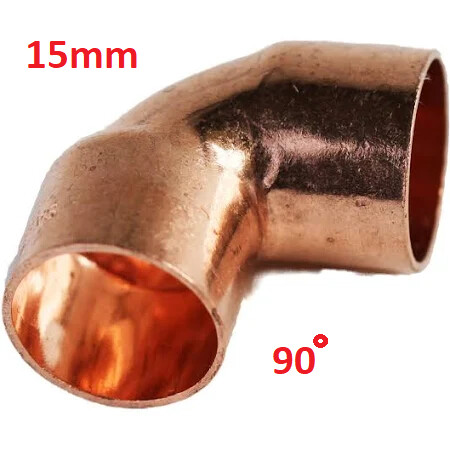 Copper Elbow 90 deg, Size: 15mm (25s Paket)