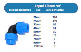 HDPE Equal Elbow