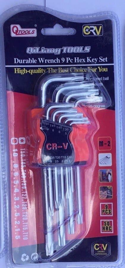 Medium Allen Key Set 9&#39;s, Type: Star
