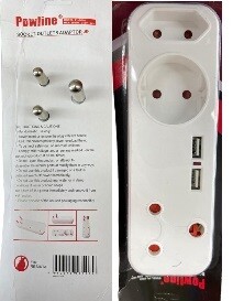 Powline Socket Outlets Adopter USB