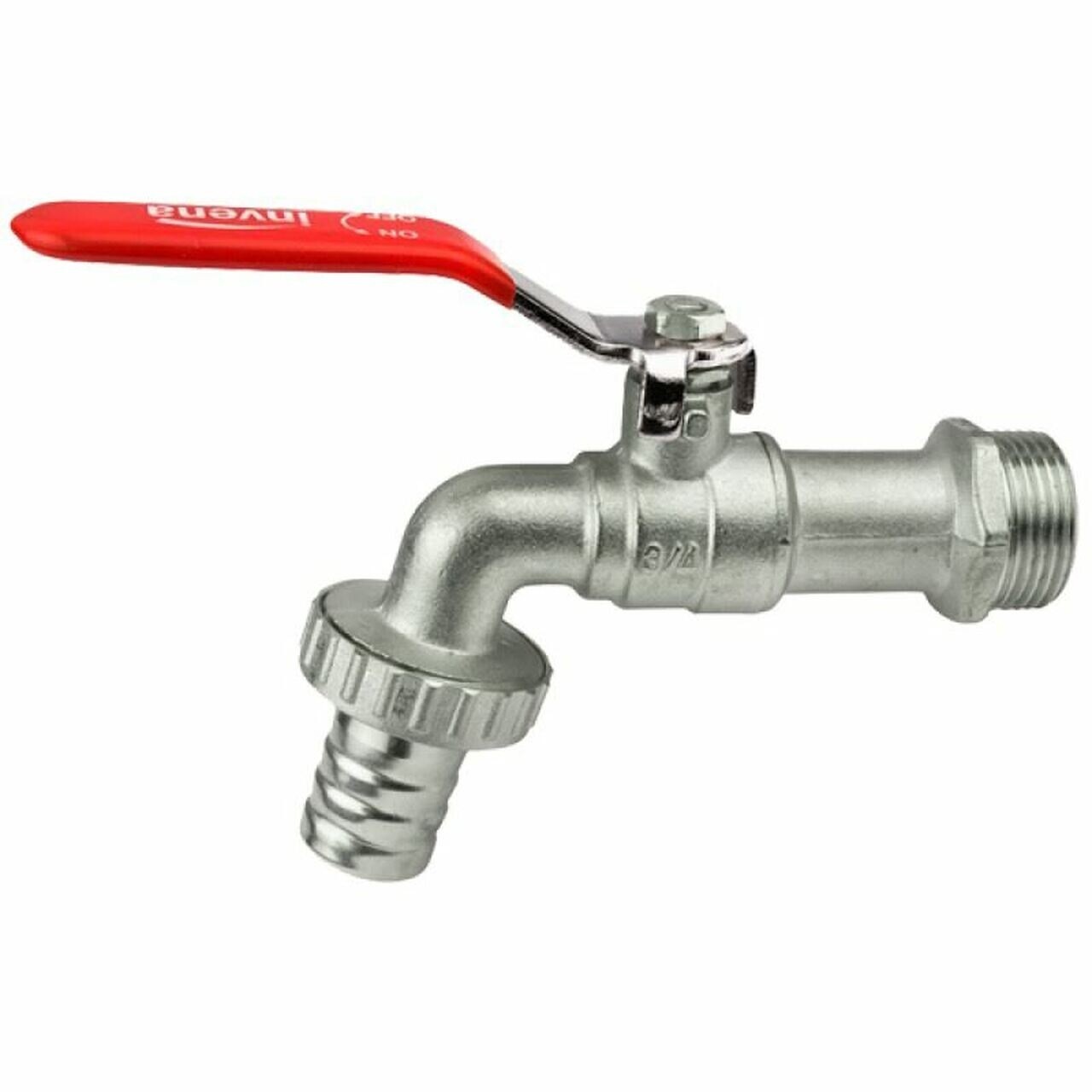 Outdoor Garden Tap Red Handle 1/2 X3/4&quot; Zink