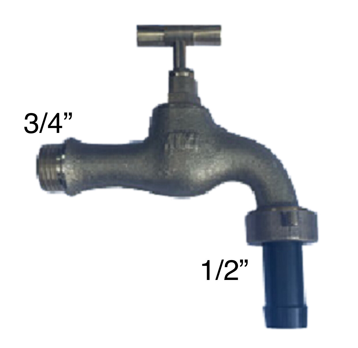 Water BIB Tap Brass Wall 1/2 x 3/4 Plastic Noce