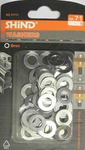 Shind Round Washers, Size: 08mm