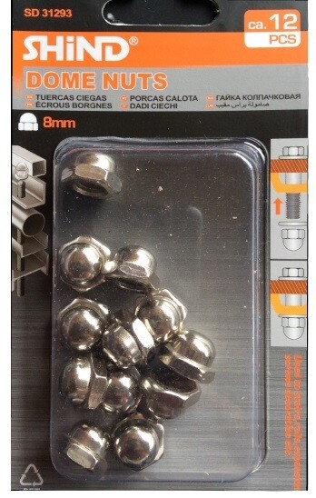 Shind Dome Nuts, Size: 8mm