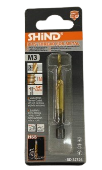 Shind Drill Bit Metal for Thread, Size: M3