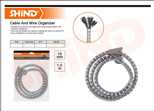 Shind Cable Organizer 1.5m x 25mm