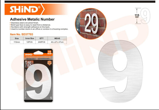 Shind Adhesive House Numbers
