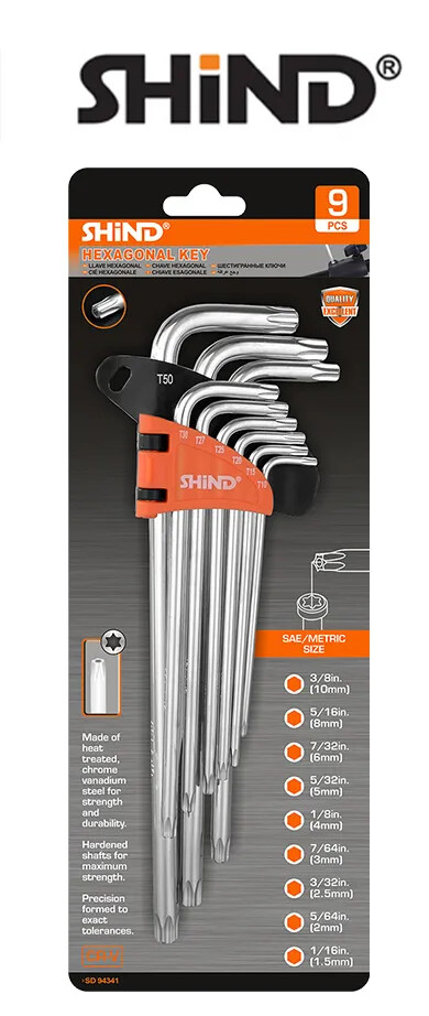 Shind - 9 Pcs Hexagon Allen Key Star