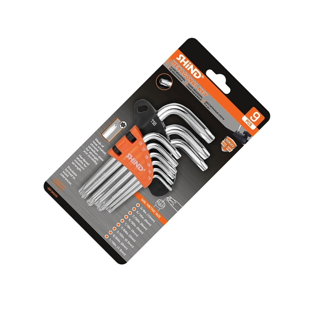 Shind - 9 Pcs Hexagon Allen Key Star