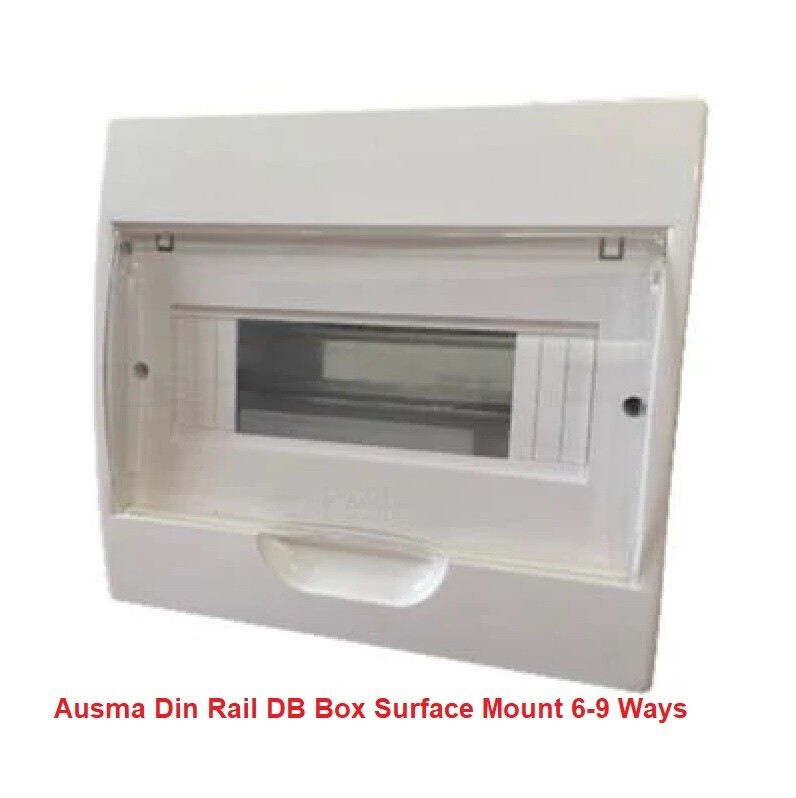 AUSMA Din Rail DB Box Surface Mount, Size: 6-9 Way