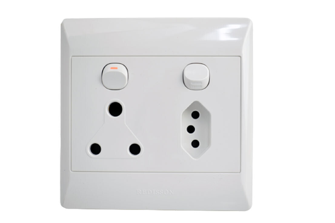 RedissonWall switch Socket Double 16A New-16A