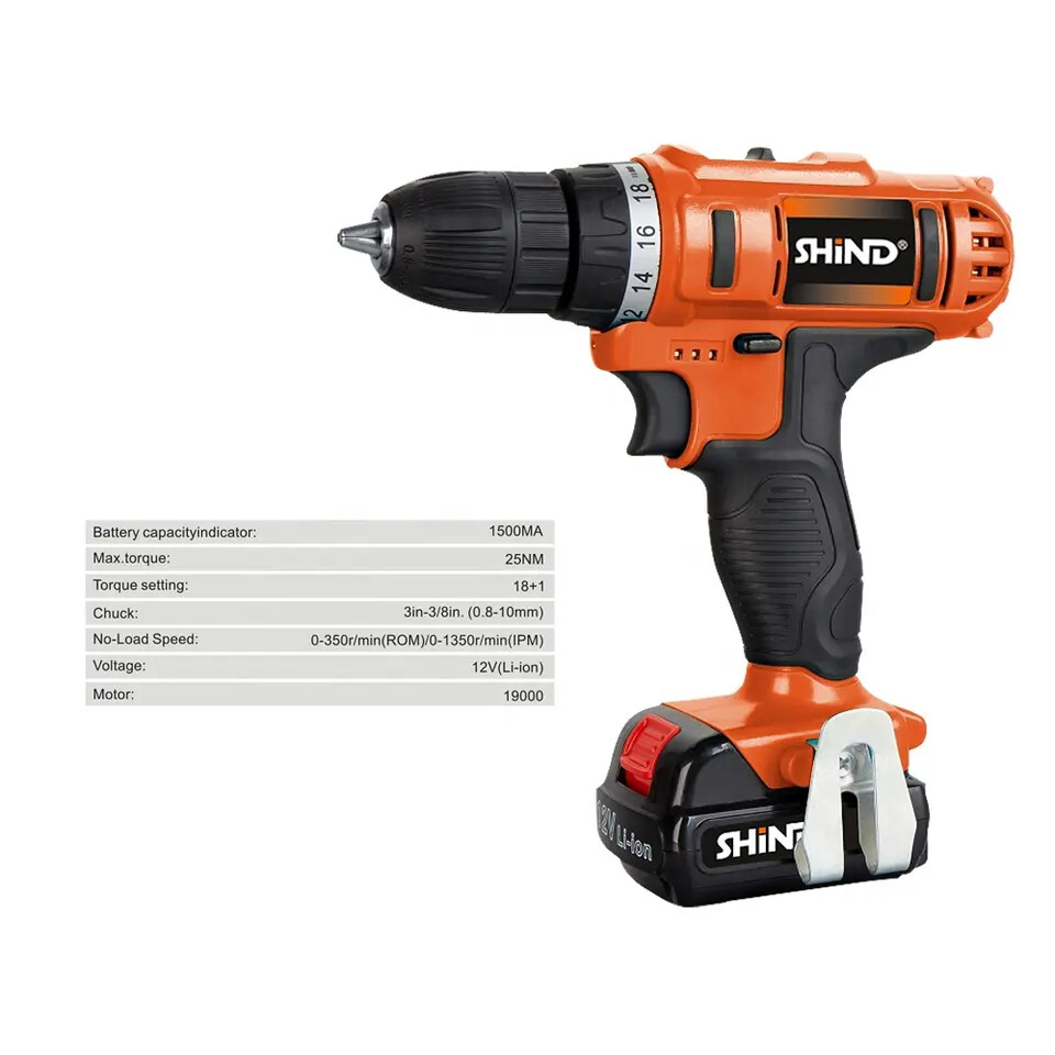 Shind Cordless Impact Drill 25NM Dual Speed