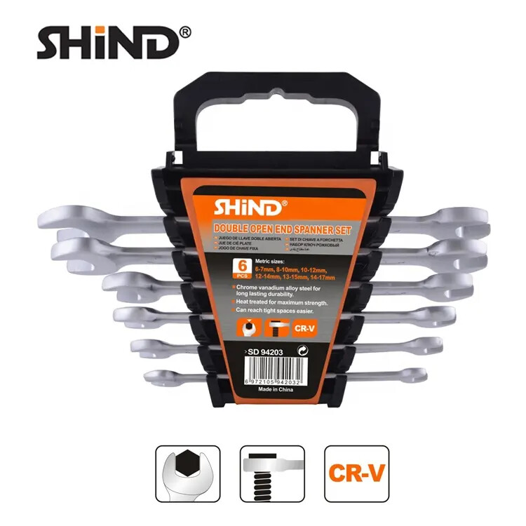 Shind-6 pcs Double Open End Spanner Wrench Set Tool set