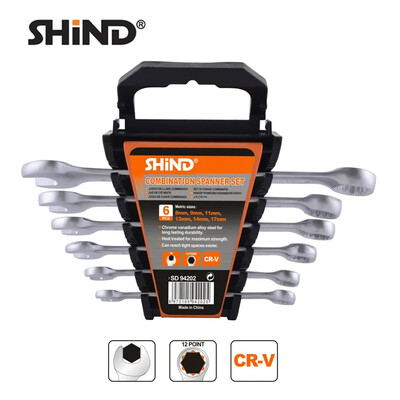 Shind-6 pcs Combination Spanner Set Combination Wrench Set