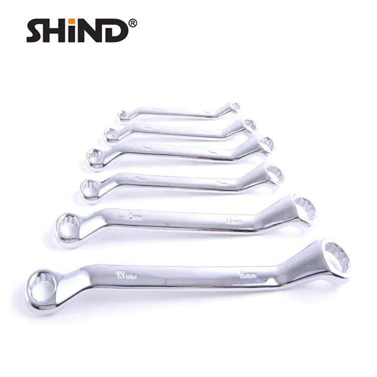 Shind 6 Pcs Chrome Vanadium Steel Double Ring Spanner Set