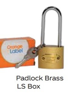 Orange Label Padlock Brass LS