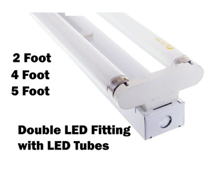 Electro Double Led Fitting With Tube
