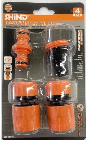 Shind Hose Pipe Connectors 1/2&quot;- 4s Set