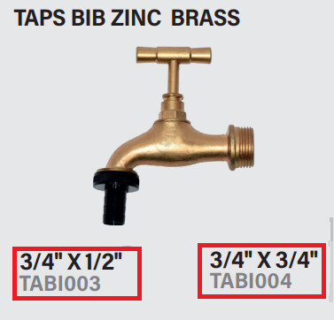 Tap BIB Zink Brass Plastic Noce