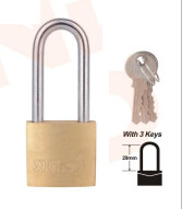 Long Beam Thick Brass Padlock