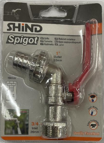 Shind Outdoor Garden Tap 3/4x1&quot;