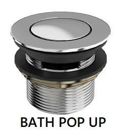 Bath Waste Pop-Up, Size: Short 1 1/4