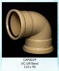 110mm 90deg Short Radius Bend UG Plain Satas