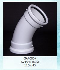 110mm 45deg Long Radius Bend SV Plain Satas