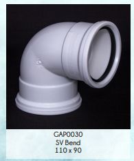 110mm 90deg Short Radius Bend SV Plain Satas