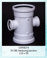 110mm 50mm Reducing Junction Double SV Plain Satas