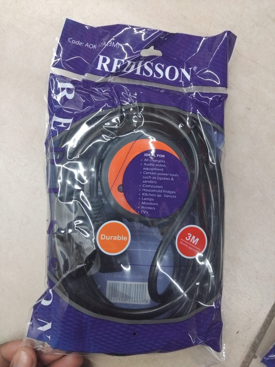 Redisson Heavy Duty Extension Cord Black
