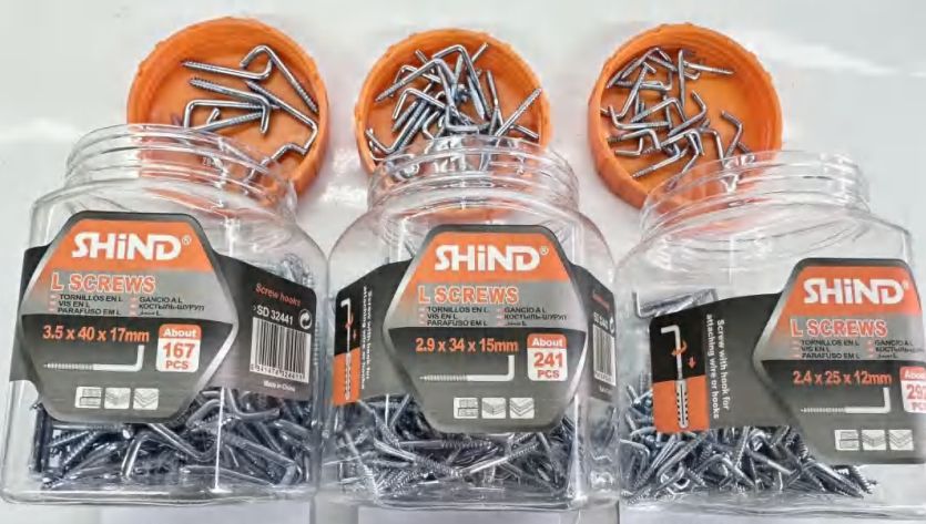 Shind L Screws Galvanized Coated