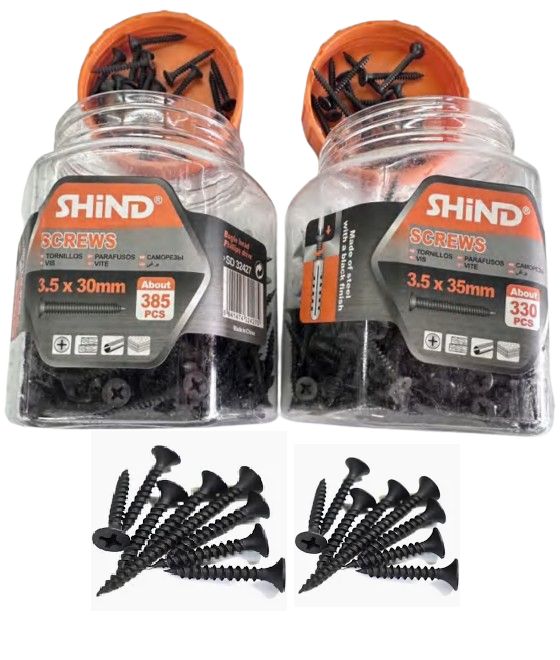 Shind Chip Screws Jar Balck 3.5mm