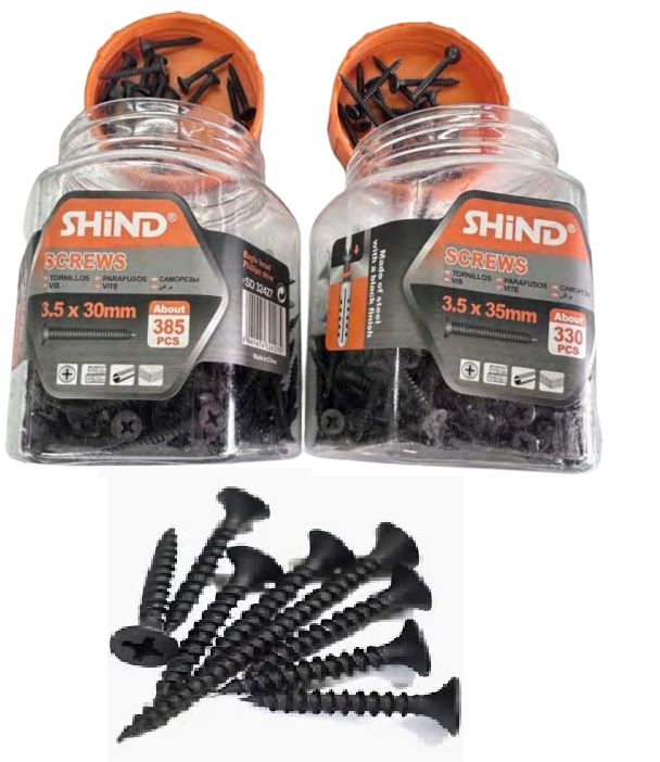 Shind Chip Screws Jar Balck 3.5mm