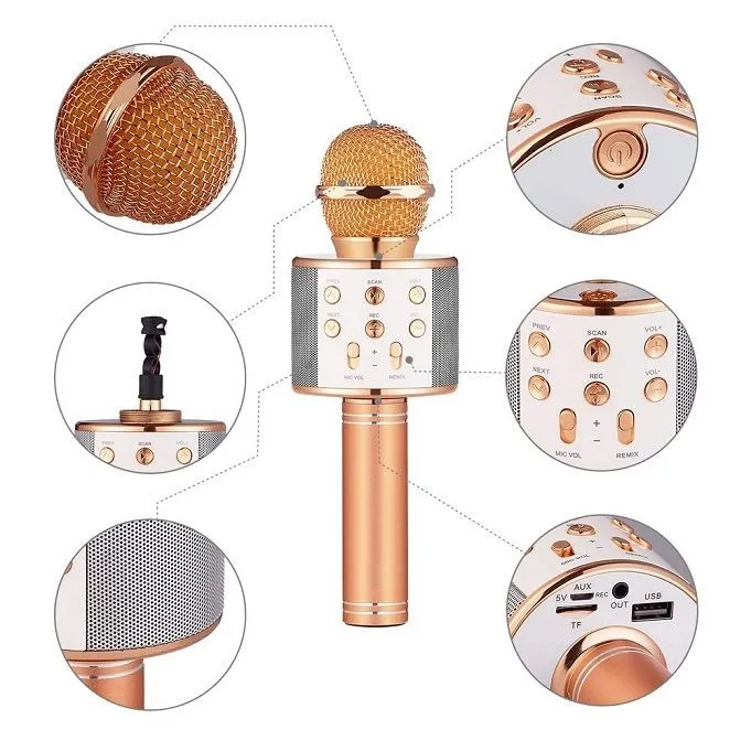 Wireless Bluetooth Karaoke Singing Microphone