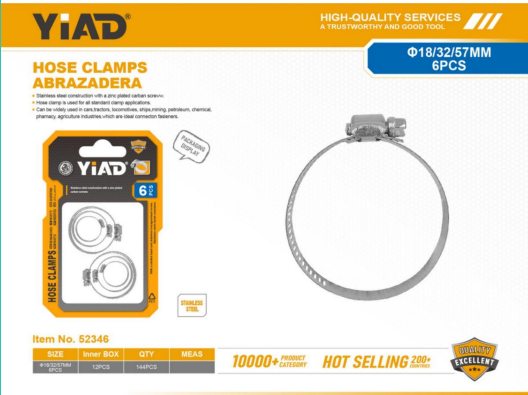 Yiad Hose Clamp 6 Pec (18-32-57mm)