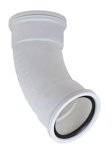 110mm 45deg Long Radius Bend SV Plain