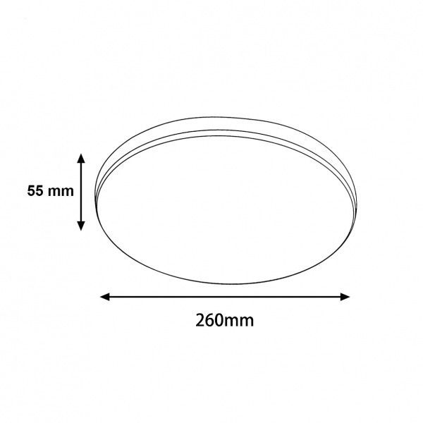 DrLight 3 Proof Ceiling Light 36W Moisture, Dust and Insect Proof- 26cm