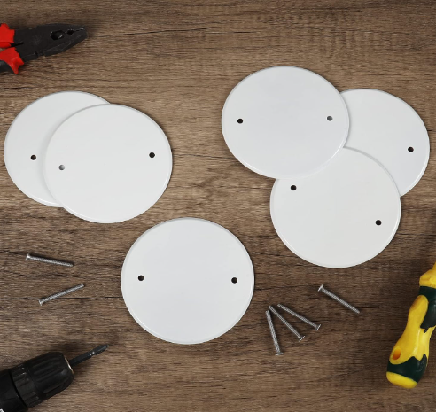 PVC Round LIDs 100&#39;s Packet With 2 Screws