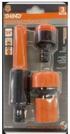 Shind Hose Connector Set 3 Pec 3/4&quot; SD33043