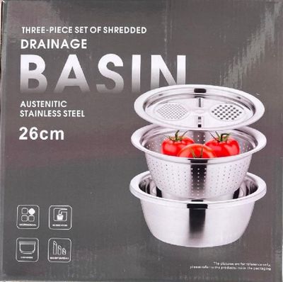 26cm basin stainless steel set