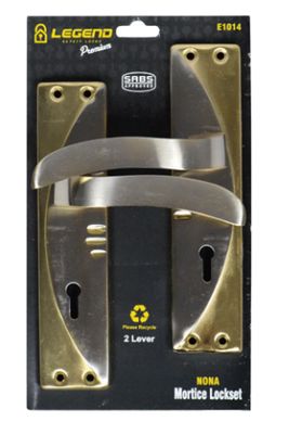 Legend Exclusive Mortice Lockset 2 Lever Reversible NONA 7&quot; SABS