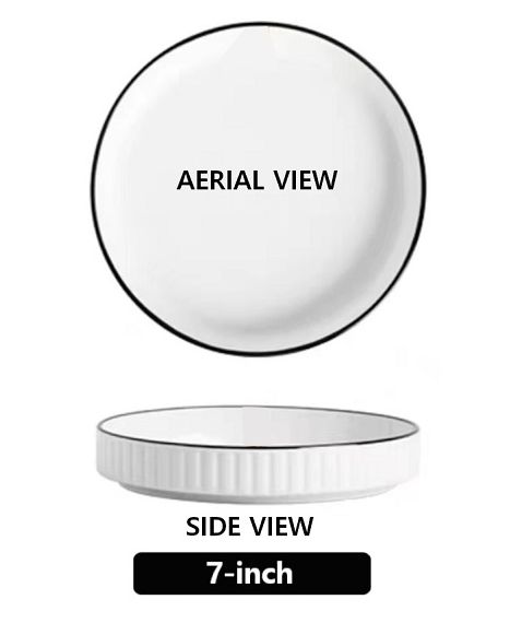 Ceramic Plate White 7&quot;.