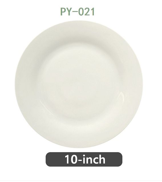 Ceramic Round Plate White 10&quot;
